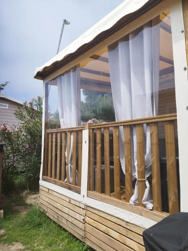 Balkón nebo terasa v ubytování MOBILE HOME FOR YOU