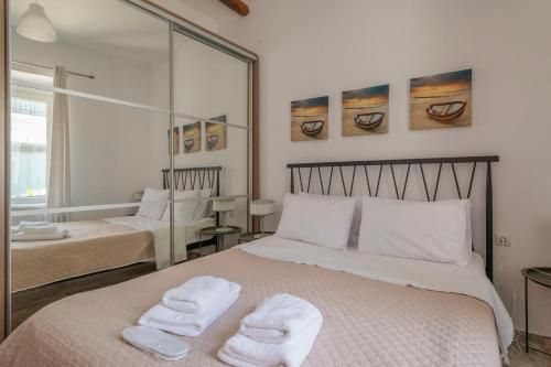 Postel nebo postele na pokoji v ubytování casa in piazza