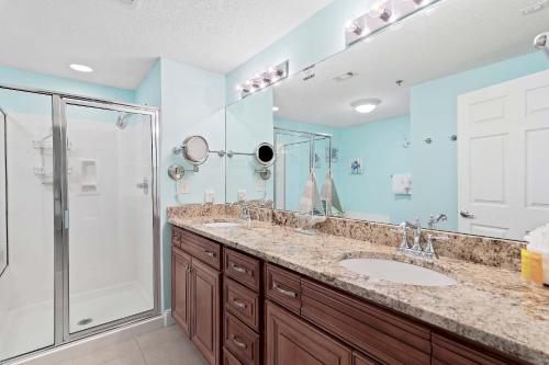 a bathroom with a sink and a shower at Ariel Dunes II 101 in Destin