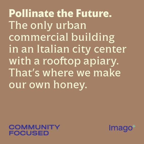 a quote about the future of the only urban commercial building in an italian city at Imago Plus Hotel in Bari