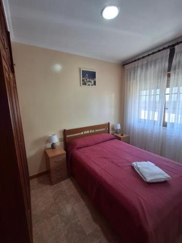 Un pat sau paturi într-o cameră la Hostal La Marina