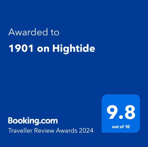 a screenshot of a phone with the text awarded to booked on highlight at Durban Holiday Apartments , 1901 on High Tide in Amanzimtoti