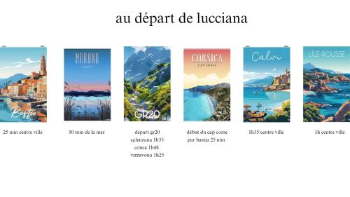 a screenshot of the island of luginia homepage at villa Lucciana in Lucciana