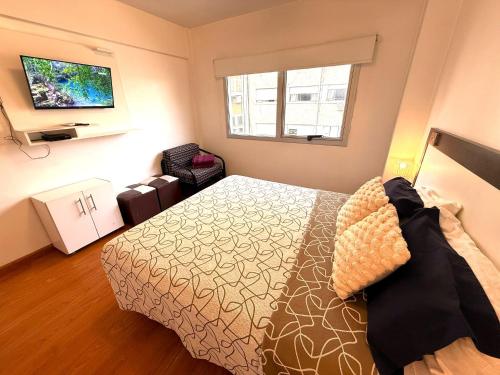 Katil atau katil-katil dalam bilik di Edificio Recoleta - Hoteles Recoleta