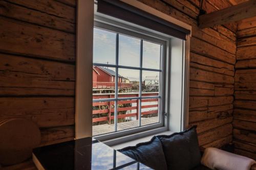 Ein Balkon oder eine Terrasse in der Unterkunft Henningsvær Rorbuer