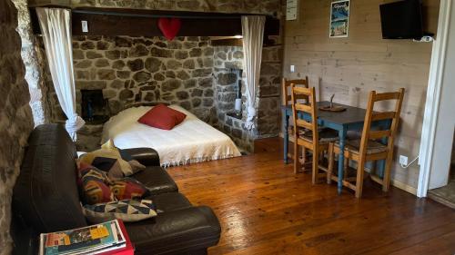 Postel nebo postele na pokoji v ubytování Votre cocon en Ardèche Verte