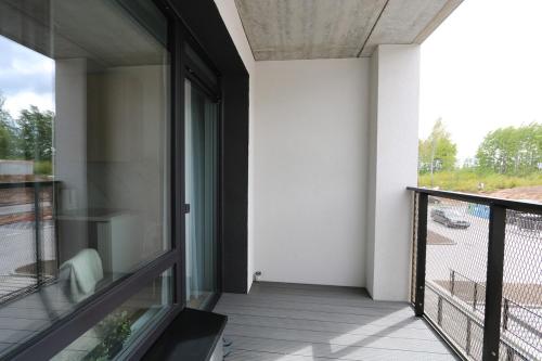 Un balcón o terraza en For Two or Solo New Loggia Parking Wi-Fi