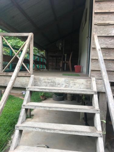 a set of stairs leading into a house at Sok Phen Homestay in Siem Reap