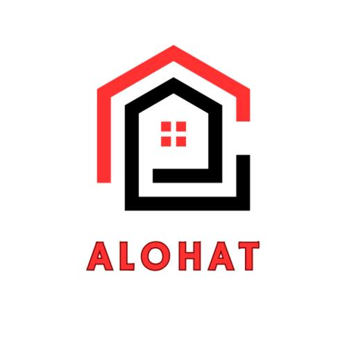 a red and black house logo with the words aloft at Estudios 85 - Cerca de Madrid, Toledo y Parque Warner in Parla