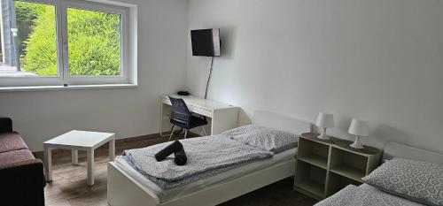 Postel nebo postele na pokoji v ubytování peter@home