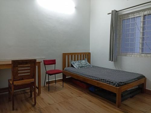 Postel nebo postele na pokoji v ubytování Aaspada Art Space