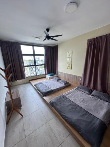 Ένα ή περισσότερα κρεβάτια σε δωμάτιο στο Atlantis Residence 2bedroom city view by Hereinstay