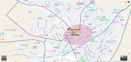 a map of the city of berlin with mosques at The Sunshine apartment in Prilep