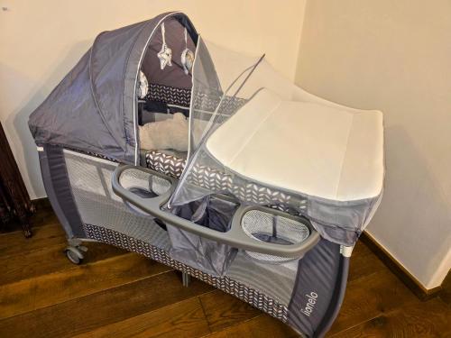 a tent is sitting on the floor in a room at Nature rezidence private wellness in Zahorčice