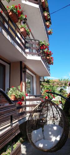 Balkón nebo terasa v ubytování Guest House Planinski Zdravets