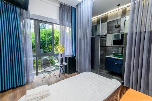 Kuchyň nebo kuchyňský kout v ubytování Goku Hotel