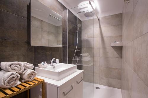 Koupelna v ubytování Auberge Lustincone
