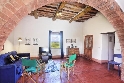 Χώρος καθιστικού στο Appartamenti Villa e Fattoria di Radi Tuscany