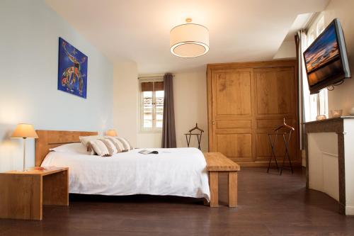 Postelja oz. postelje v sobi nastanitve Demeure des Girondins