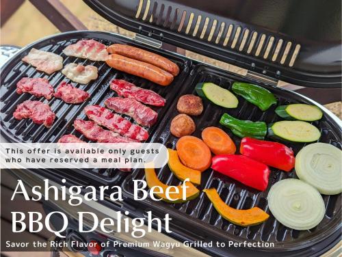 a grill with different types of vegetables on it at Noël HAKONE SENGOKUHARA in Moto-hakone