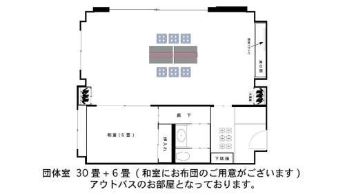 a floor plan of a house with chinese writing on it at Hotel AreaOne Banjinmisaki in Kashiwazaki
