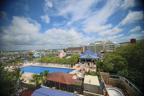 a view of a swimming pool in a city at Plim Plaza Hotel in Ocean City