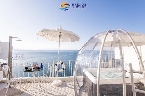 a gazebo on the deck of a cruise ship at MAR-ISA Amalfi Coast in Vietri sul Mare