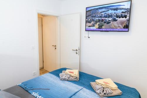 Ένα ή περισσότερα κρεβάτια σε δωμάτιο στο Apartment Aurora