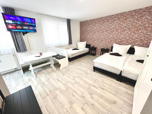 Et opholdsområde på City Ferienwohnung direkt an der U-Bahn