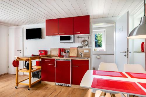 Dapur atau dapur kecil di Ferienwohnung Halunder