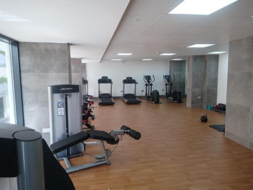 Fitness centrum a/nebo fitness zařízení v ubytování New CP Top floor luxury studio