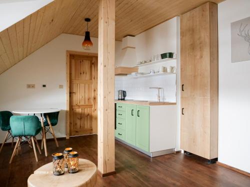 Dapur atau dapur kecil di Roubenka Meandra - studio 32m2