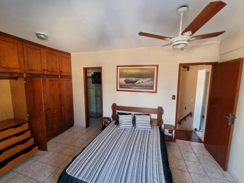 Postel nebo postele na pokoji v ubytování Cobertura linda a 6 min Praia Tenório em Ubatuba