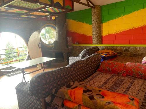 Χώρος καθιστικού στο Above The Clouds