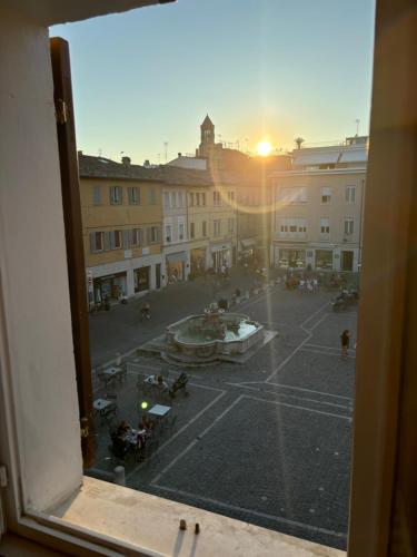 a view of a courtyard from a window of a building at XX Settembre 43 n2 in Fano