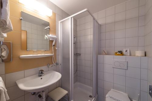 Koupelna v ubytování Hôtel Bon Rivage