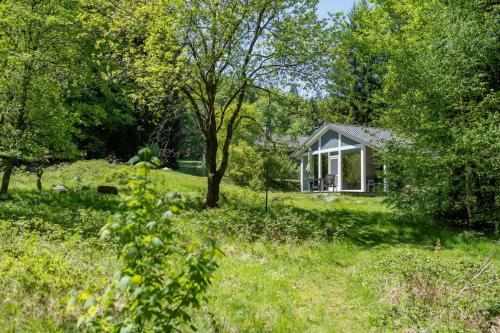 a house in the middle of a field with trees at 2 bis 4 Personen F3H2 in Ruhla