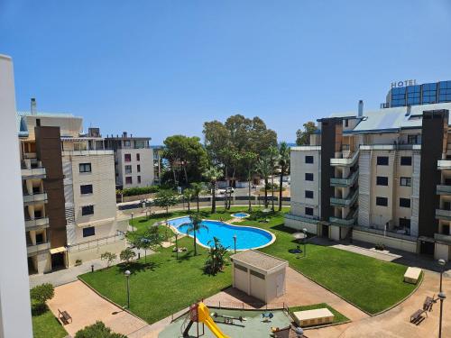 Bazén v ubytování Duplex avec Piscine-Padel-Plage-Wifi-Parking nebo v jeho okolí