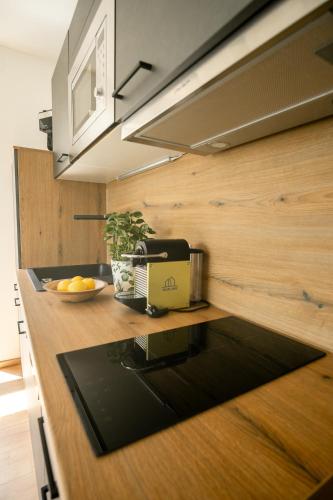 Kuchyň nebo kuchyňský kout v ubytování BLUE LAKE Apartment No12