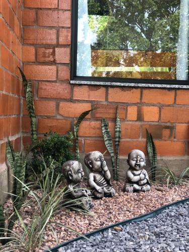 Jardín al aire libre en Casa di Pipa com ofurô