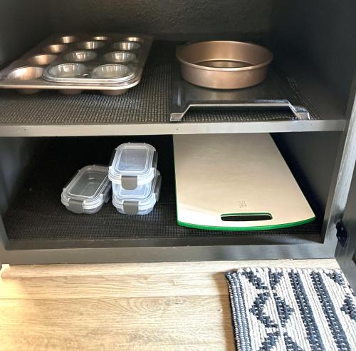 a drawer filled with food and other items at Huge Home near Old Folsom Pet & Family Friendly in Folsom