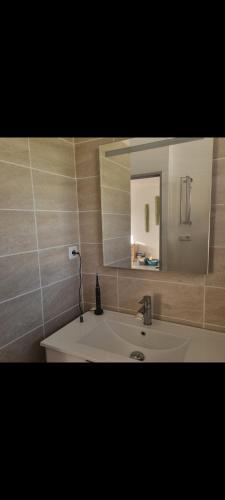 Koupelna v ubytování Ti Kaz Vacances T2 vue mer