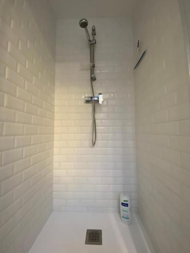 une salle de bain avec douche et baignoire dans l'établissement au Zen'Hit 10 Lille centre Grand Palais, à Lille