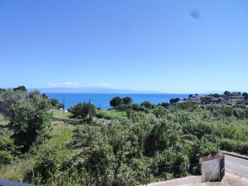 a view of the ocean from the road at Michela's house in Capo Vaticano