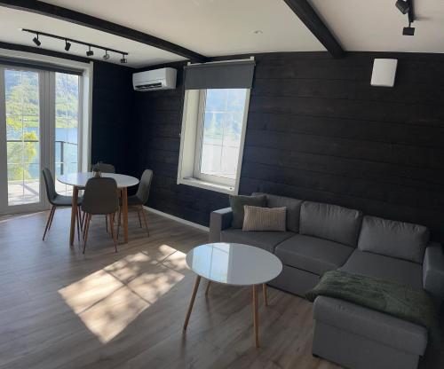 Χώρος καθιστικού στο Husslåttene apartments 2