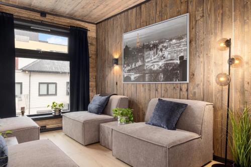 Χώρος καθιστικού στο Top Modern I Central Harstad I Family & Groups