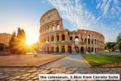 a view of the colosseum from centoriuto at Cerreto Suite Housing in Rome