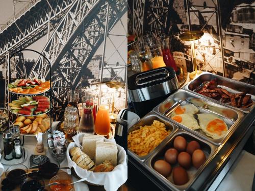 a buffet with many different foods on a table at Quinta de Raj - Your Douro Valley Retreat in Peso da Régua