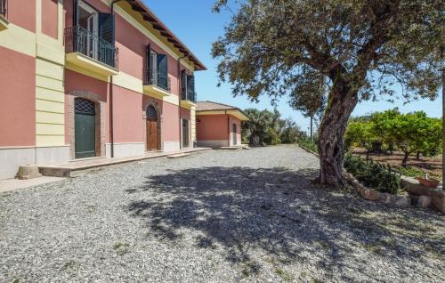 a house with a tree in the driveway at 5 Bedroom Nice Home In Bovalino in Bovalino Marina