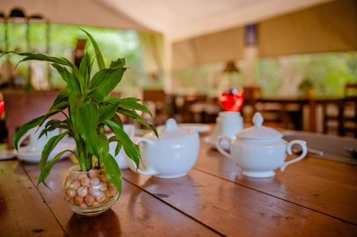 Ein Restaurant oder anderes Speiselokal in der Unterkunft Lowin Yala 